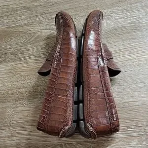 Prada Milano Brown Leather Croc Crocodile Penny Loafers Driver Men\'s 6 Shoes Prada | Shoes | Prada Milano Brown Leather Croc Crocodile  main image 2
